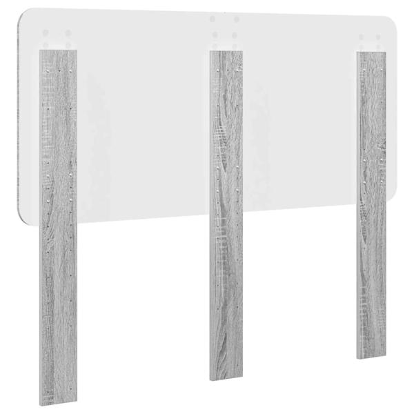 Kopfteil mit Kopfteil Graues Sonoma 120 cm Holzwerkstoff