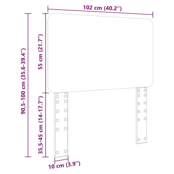 Kopfteil mit Kopfteil Sonoma-Eiche 100 cm Holzwerkstoff