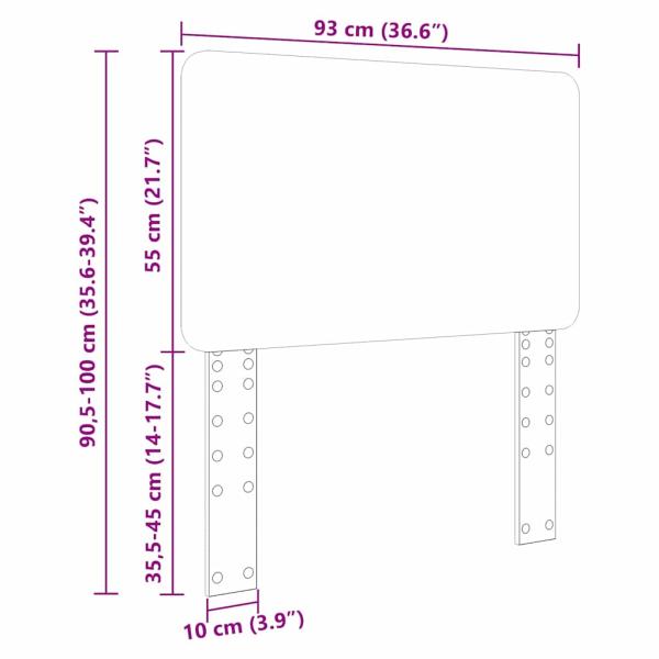 Kopfteil mit Kopfteil Glänzend Weiß 90 cm Holzwerkstoff