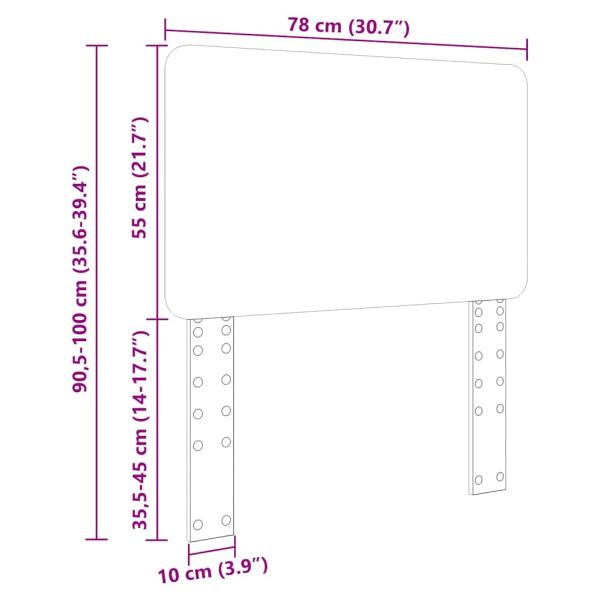 Kopfteil mit Kopfteil Weiß 75 cm Holzwerkstoff