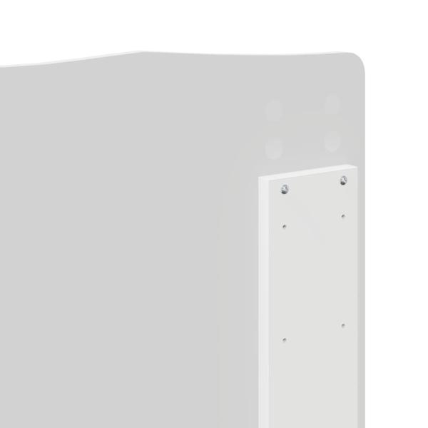 Kopfteil mit Kopfteil Weiß 200 cm Holzwerkstoff