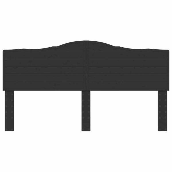 Kopfteil mit Kopfteil Schwarz Eichen-Optik 200 cm Holzwerkstoff