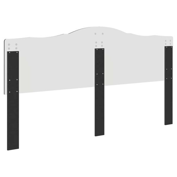 Kopfteil mit Kopfteil Schwarz Eichen-Optik 200 cm Holzwerkstoff