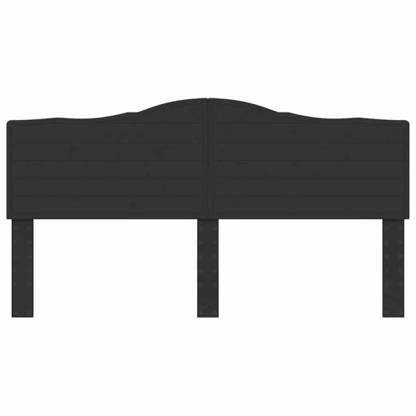 Kopfteil mit Kopfteil Schwarz Eichen-Optik 180 cm Holzwerkstoff