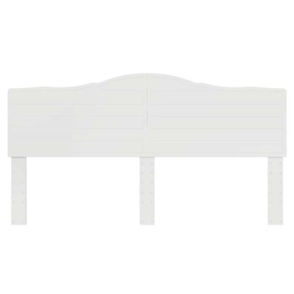 Kopfteil mit Kopfteil Glänzend Weiß 180 cm Holzwerkstoff