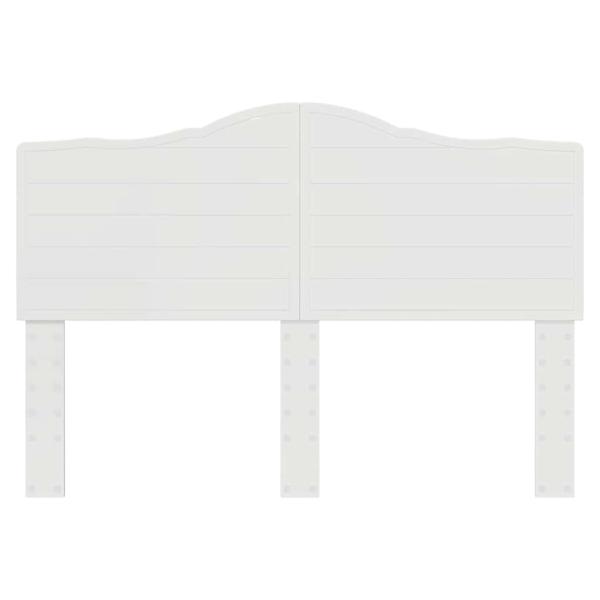 Kopfteil mit Kopfteil Glänzend Weiß 160 cm Holzwerkstoff