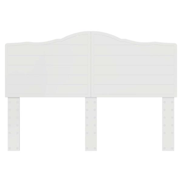 Kopfteil mit Kopfteil Glänzend Weiß 150 cm Holzwerkstoff