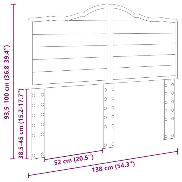 Kopfteil mit Kopfteil Weiß 135 cm Holzwerkstoff