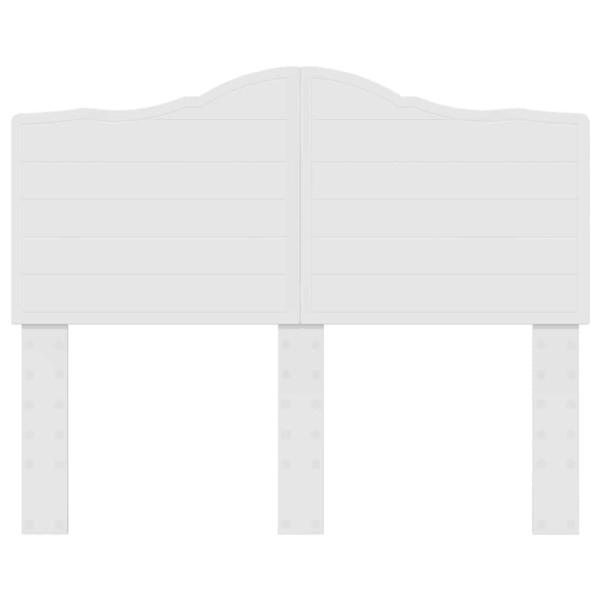Kopfteil mit Kopfteil Glänzend Weiß 135 cm Holzwerkstoff