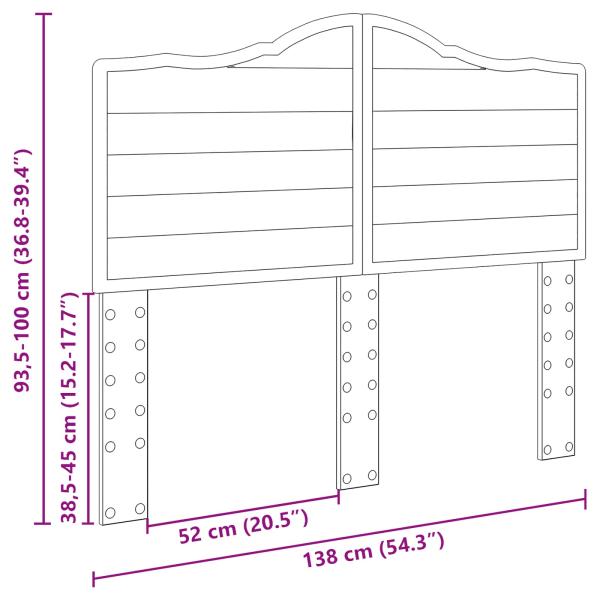 Kopfteil mit Kopfteil Artisan-Eiche 135 cm Holzwerkstoff