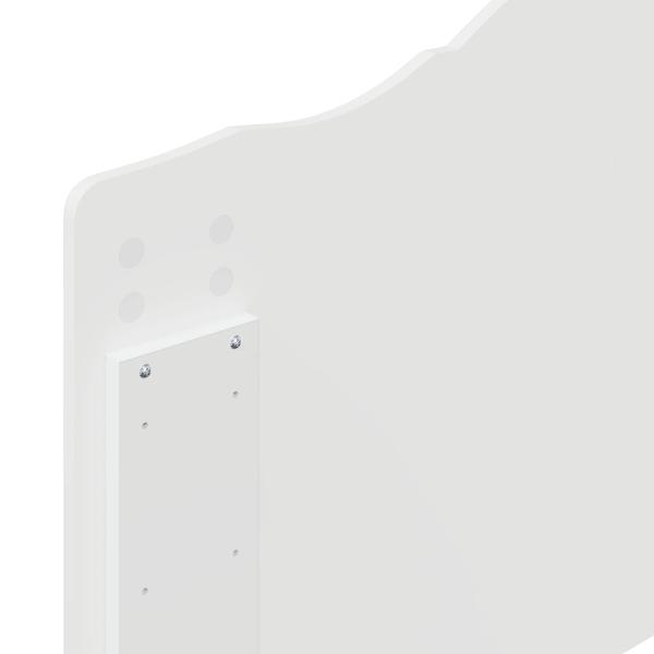 Kopfteil mit Kopfteil Glänzend Weiß 100 cm Holzwerkstoff