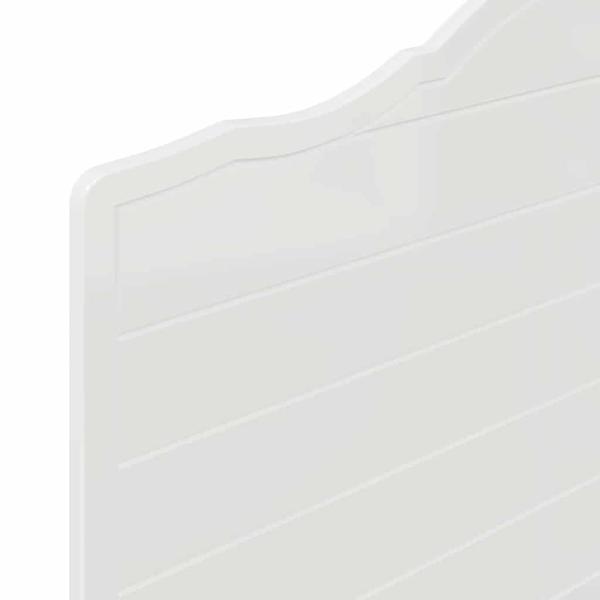 Kopfteil mit Kopfteil Glänzend Weiß 75 cm Holzwerkstoff