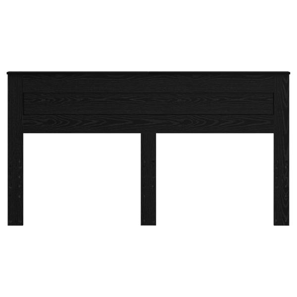Kopfteil mit Kopfteil Schwarz Eichen-Optik 200 cm Holzwerkstoff