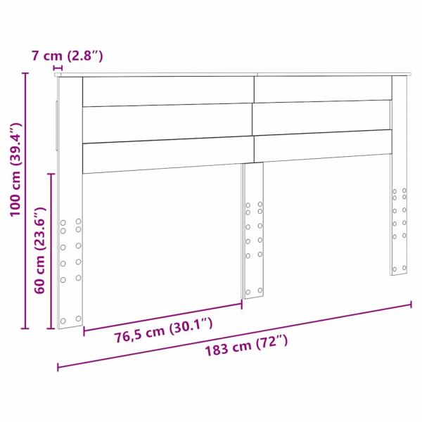 Kopfteil mit Kopfteil Weiß 180 cm Holzwerkstoff