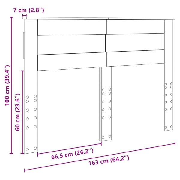 Kopfteil mit Kopfteil Altholz 160 cm Holzwerkstoff