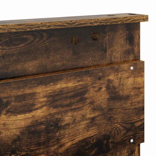 Kopfteil mit Kopfteil Geräucherte Eiche 140 cm Holzwerkstoff