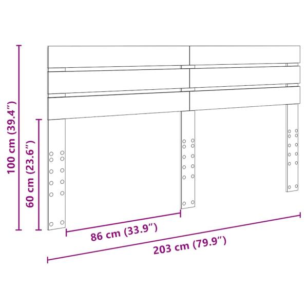 Kopfteil mit Kopfteil Artisan-Eiche 200 cm Holzwerkstoff