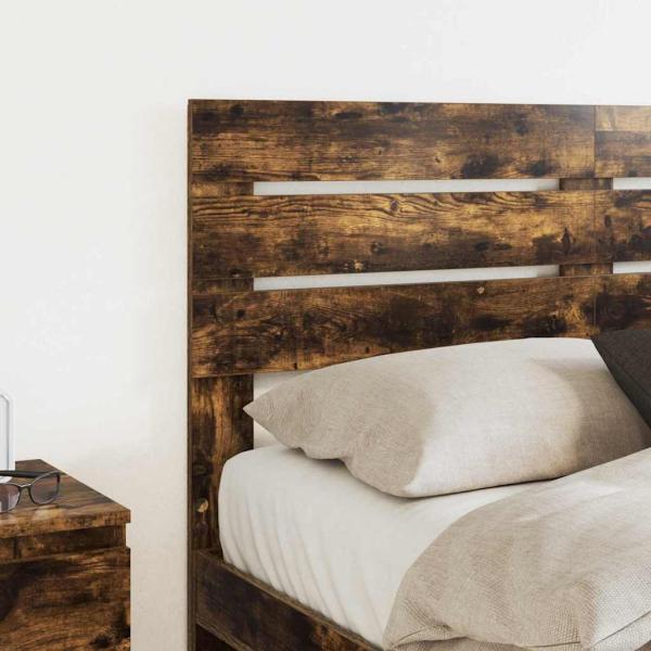 Kopfteil mit Kopfteil Geräucherte Eiche 150 cm Holzwerkstoff