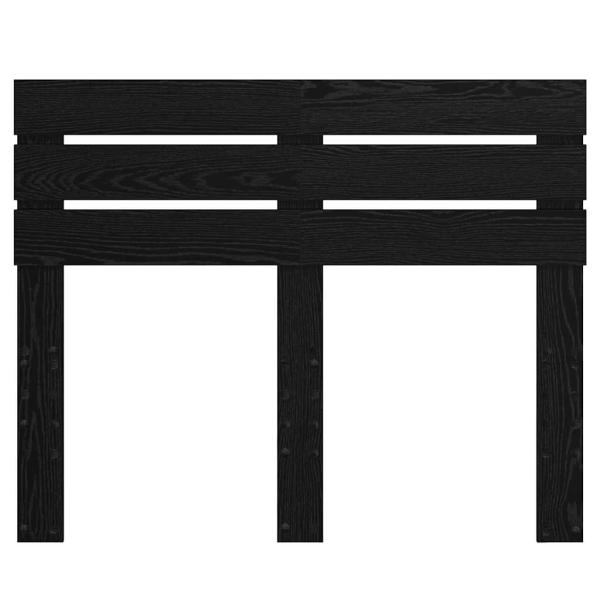 Kopfteil mit Kopfteil Schwarz Eichen-Optik 135 cm Holzwerkstoff