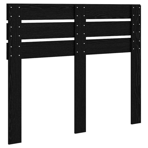 Kopfteil mit Kopfteil Schwarz Eichen-Optik 135 cm Holzwerkstoff