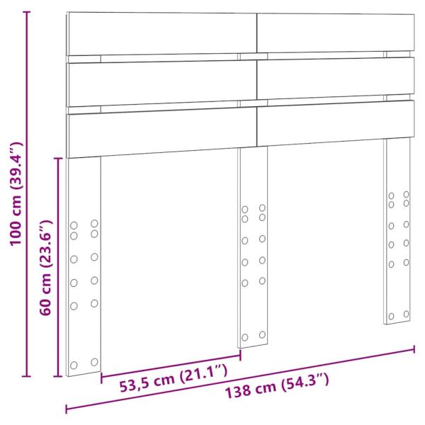 Kopfteil mit Kopfteil Altholz 135 cm Holzwerkstoff