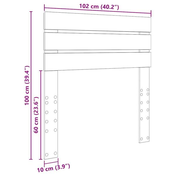 Kopfteil mit Kopfteil Weiß 100 cm Holzwerkstoff