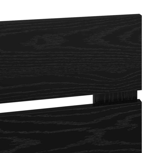 Kopfteil mit Kopfteil Schwarz Eichen-Optik 90 cm Holzwerkstoff