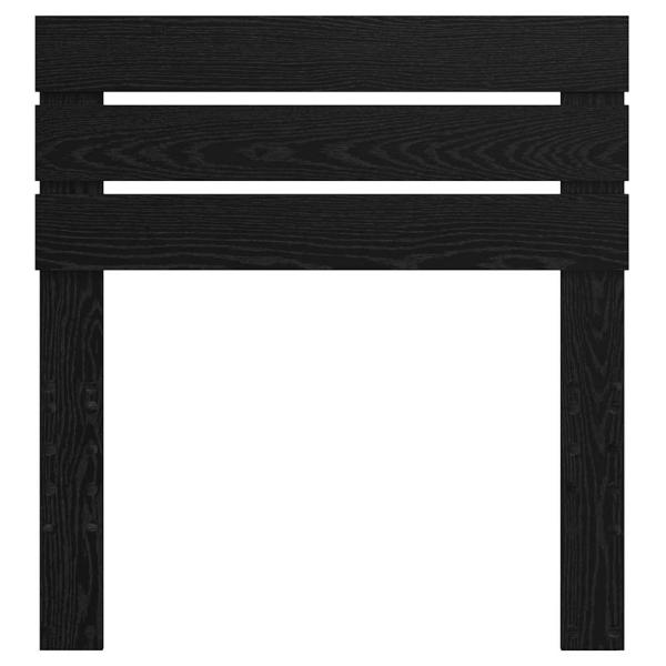 Kopfteil mit Kopfteil Schwarz Eichen-Optik 75 cm Holzwerkstoff