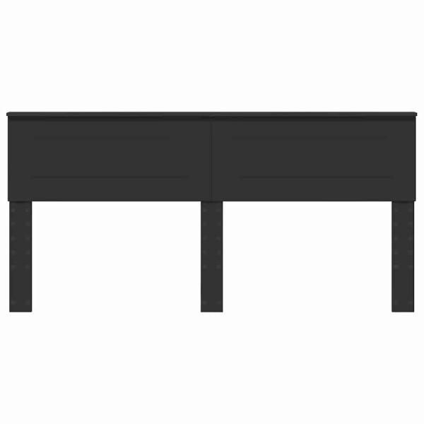 Kopfteil mit Kopfteil Schwarz Eichen-Optik 180 cm Holzwerkstoff