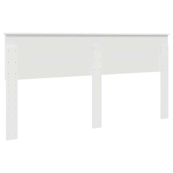 Kopfteil mit Kopfteil Glänzend Weiß 180 cm Holzwerkstoff