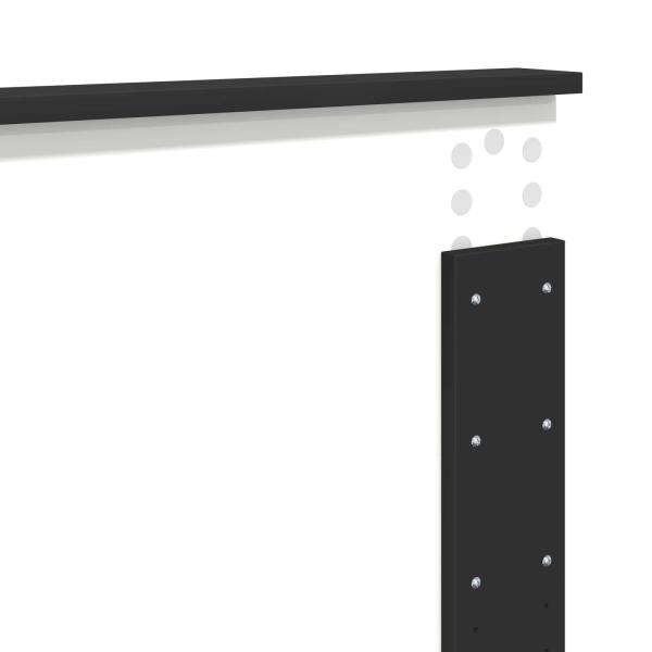 Kopfteil Schwarz Eichen-Optik Holzwerkstoff