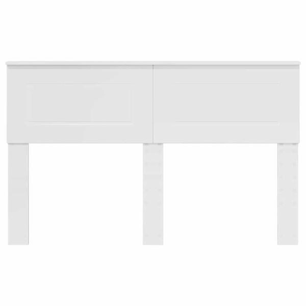 Kopfteil mit Kopfteil Glänzend Weiß 160 cm Holzwerkstoff