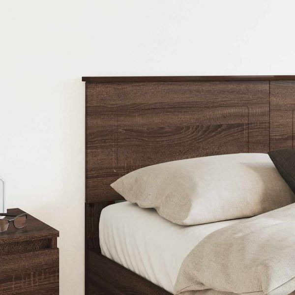 Kopfteil mit Kopfteil Braun Eichen-Optik 150 cm Holzwerkstoff