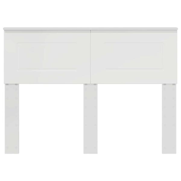 Kopfteil mit Kopfteil Glänzend Weiß 120 cm Holzwerkstoff