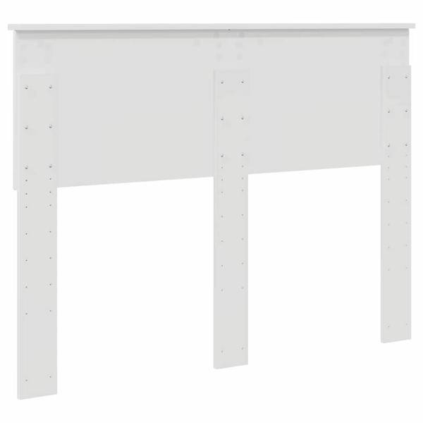 Kopfteil mit Kopfteil Glänzend Weiß 120 cm Holzwerkstoff