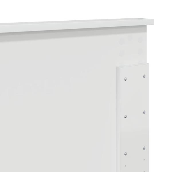 Kopfteil mit Kopfteil Glänzend Weiß 120 cm Holzwerkstoff