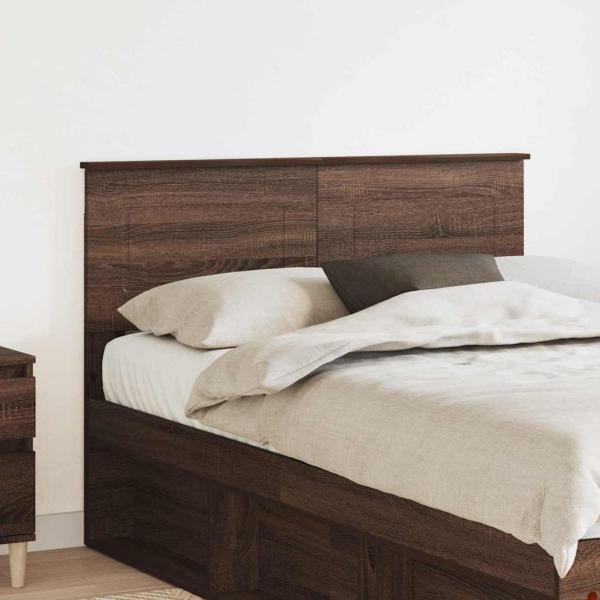 ARDEBO.de - Kopfteil mit Kopfteil Braun Eichen-Optik 120 cm Holzwerkstoff