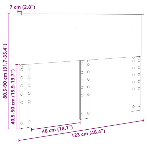 Kopfteil mit Kopfteil Altholz 120 cm Holzwerkstoff