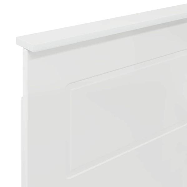 Kopfteil mit Kopfteil Glänzend Weiß 90 cm Holzwerkstoff