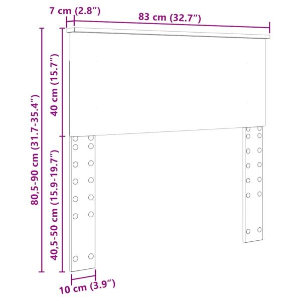 Kopfteil mit Kopfteil Altholz 80 cm Holzwerkstoff