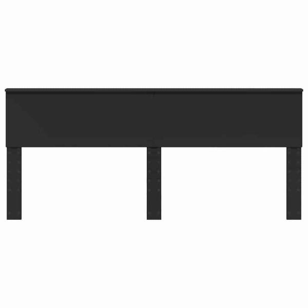 Kopfteil mit Kopfteil Schwarz Eichen-Optik 200 cm Holzwerkstoff