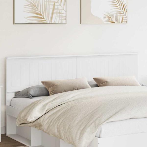 ARDEBO.de - Kopfteil mit Kopfteil Weiß 180 cm Holzwerkstoff