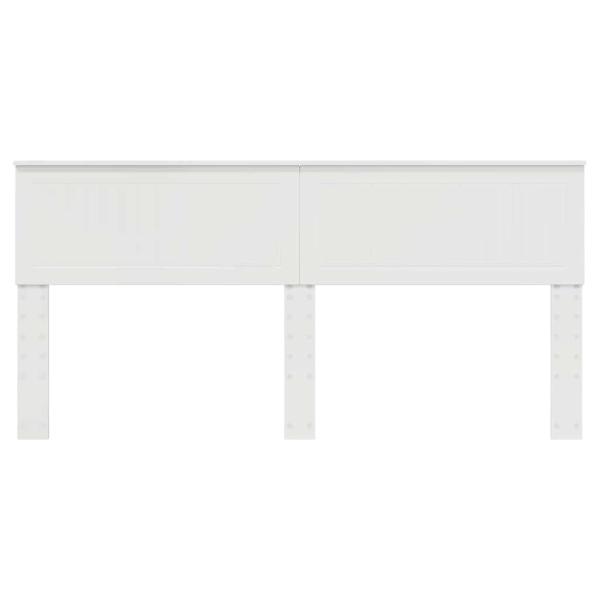 Kopfteil mit Kopfteil Glänzend Weiß 180 cm Holzwerkstoff