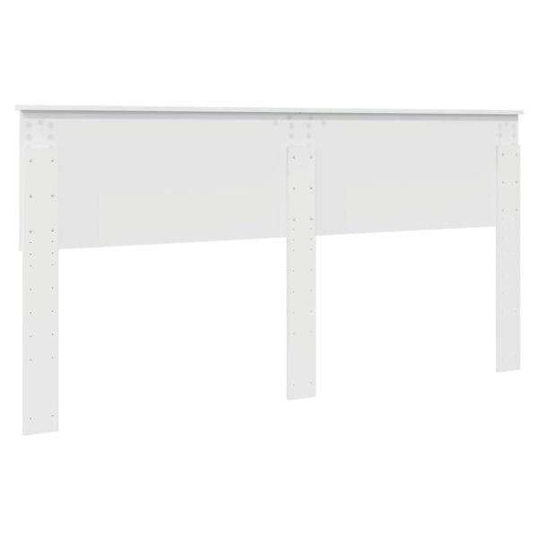 Kopfteil mit Kopfteil Glänzend Weiß 180 cm Holzwerkstoff