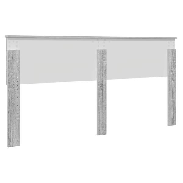 Kopfteil mit Kopfteil Graues Sonoma 180 cm Holzwerkstoff