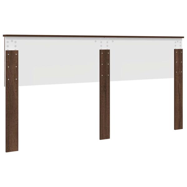 Kopfteil mit Kopfteil Braun Eichen-Optik 180 cm Holzwerkstoff