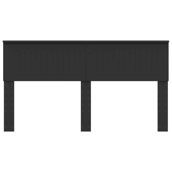 Kopfteil mit Kopfteil Schwarz Eichen-Optik 160 cm Holzwerkstoff