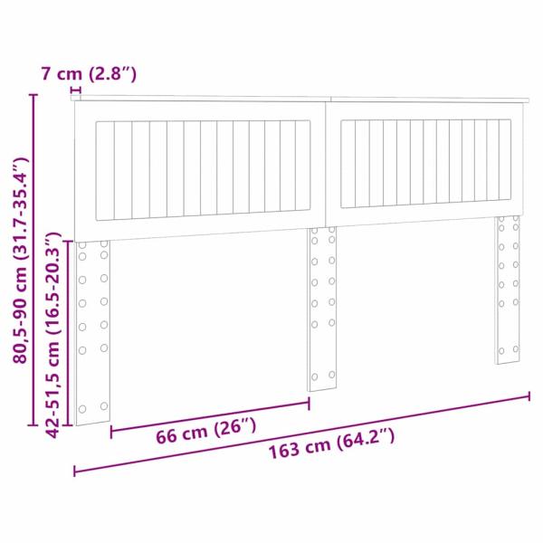 Kopfteil mit Kopfteil Sonoma-Eiche 160 cm Holzwerkstoff
