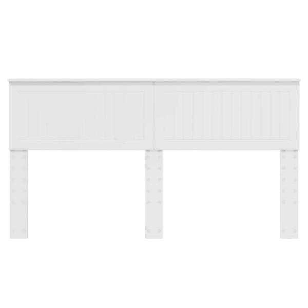 Kopfteil mit Kopfteil Glänzend Weiß 160 cm Holzwerkstoff