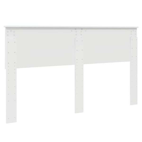 Kopfteil mit Kopfteil Glänzend Weiß 160 cm Holzwerkstoff